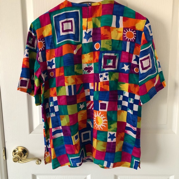 VINTAGE  100% silk shirt - UNIQUE - Picture 4 of 4